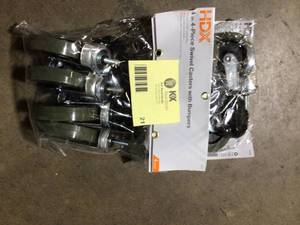 Lot of HDX Swivel Casters with bumpers see pictures