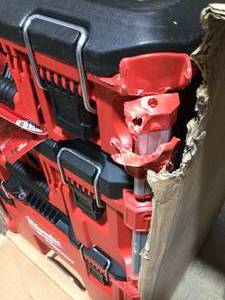 Milwaukee  PACKOUT 22 in. Modular Tool Box Storage System damaged corner on one box see pictures