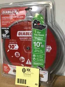 Diablo 4 In. Diamond Continuous Rim DryWet Cut Diamond Blade not used