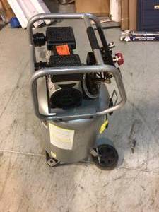 Husky 20 Gal. Vertical Electric-Powered Silent Air Compressor used customer return see pictures