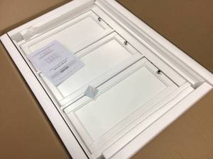 Home Decorator Hampton Harbor 37 in. Triple Tilt-Out Hamper in White
