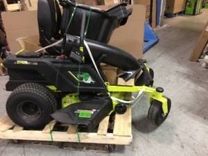 Ryobi 48-Volt Brushless 42 in. 100 Ah Battery Electric Riding Zero Turn Mower in good condition