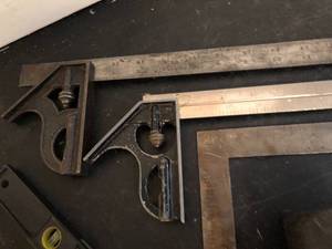 lot 58 image: Hammer, squares & Level