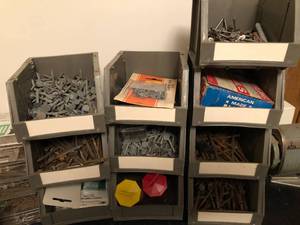 lot 102 image: Garage Organizers and lot of Screws