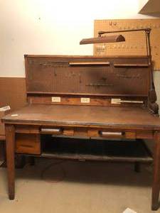 lot 108 image: Work Bench and Contents