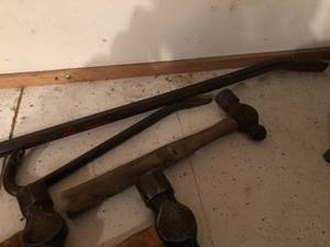 lot 152 image: Lot of Ball-Peen Hammers & Crowbars