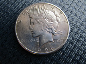 Peace 1922-S Silver Dollar