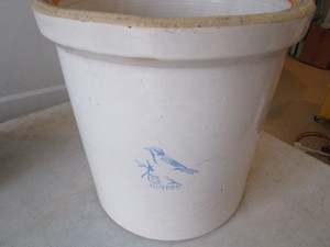 Bluebird Crock Planter