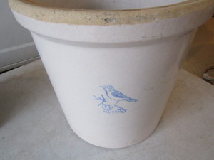Bluebird Crock Planter