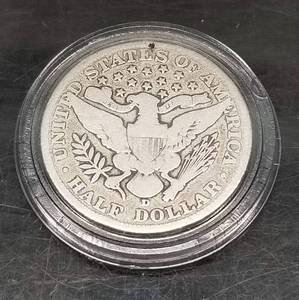 lot 30 image: 1911-D US BARBER HALF DOLLAR IN AIRTITE