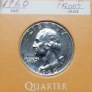 lot 47 image: 1960 PROOF WASHINGTON QUARTER