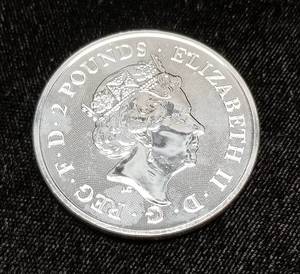lot 53 image: 1 TROY OZ .999 FINE SILVER 2021 BRITAIN
