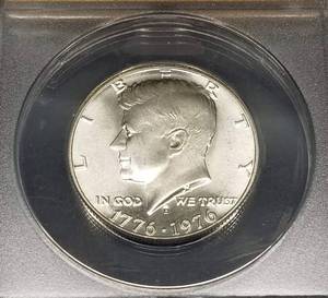 lot 59 image: 1976-S 40% SILVER KENNEDY HALF DOLLAR MS66 ANACS