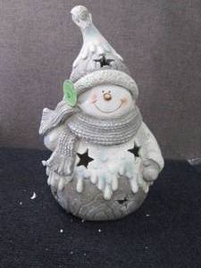 17 inch Snowman Dcor Piece open b...