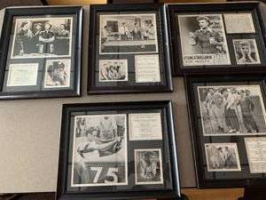 lot 22 image: Lot of 5 Vintage Artwork Framed Photos 13 X 16