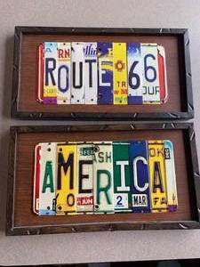lot 32 image: Lot of Two Framed License Plates