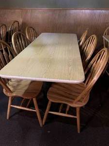 lot 60 image: 6 x 30 Table & Six Chairs