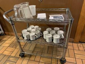 lot 68 image: Rolling Cart with Contents 34 X 18 X 33 Tall