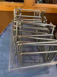lot 113 image: Lot of 18 Stainless Pizza Tray Holders