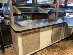 lot 273 image: Rolling Buffet Salad Bar (no ice needed) 37 x 72 x 60 tall