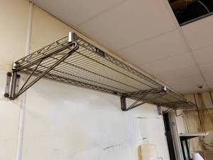 lot 290 image: Lot of 3 Eagle Stainless Steel Wall Shelf 48 Wide