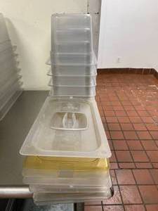 lot 322 image: Lot of (7) 13 Pans with Lids