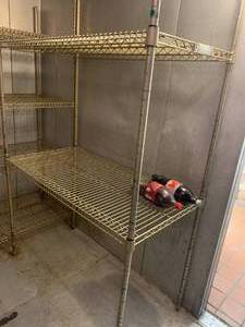 lot 384 image: Stainless Steel Cooler Racks 48 wide 24 deep 75 tall