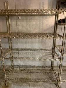 lot 386 image: Stainless Steel Cooler Racks 48 wide 24 deep 75 tall