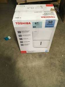 Toshiba 50-Pint 115-Volt ENERGY STAR MOST EFFICIENT Dehumidifier with Continuous Operation Function covers up to 4,500 sq. ft. not used see pictures