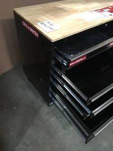 Husky 46 in - 9 drawers Heavy Duty Mobile Workbench damagedneeds repair see pictures