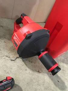 Milwaukee M18 FUEL 18-Volt Lithium-Iron Cordless Drain Cleaning Snake Auger battery and charger - open box see pictures of actual item you will receive