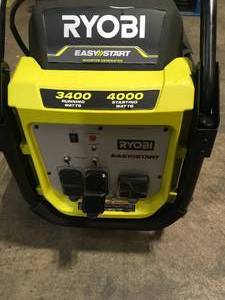 Ryobi  4000-Watt Gasoline Powered Digital Inverter Generator  not used customer returns  see pictures