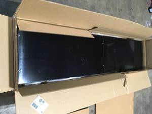 Husky Ready-to-Assemble 24-Gauge Steel Freestanding Garage Cabinet in Black (36 in. W x 72 in. H x 18 in. D) not used see pictures