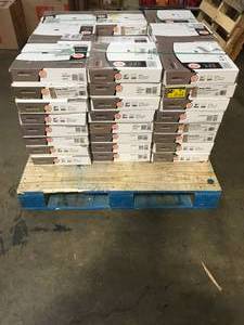 Pallet with 68 Cases Beige Slate 12 in. Width x 12 in. Length x 0.080 in. Thick Peel and Stick Vinyl Tile (30 sq. ft.  case) not used see pictures