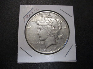 lot 24 image: 1923-S (San Francisco Mint) Peace Silver Dollar - 90% Silver