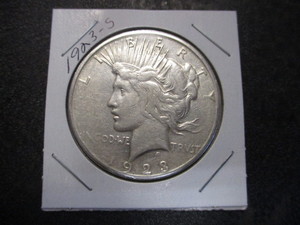 lot 25 image: 1923-S (San Francisco Mint) Peace Silver Dollar - 90% Silver