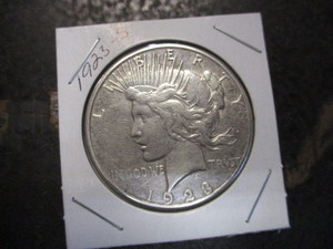 lot 26 image: 1923-S (San Francisco Mint) Peace Silver Dollar - 90% Silver