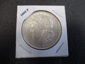 lot 32 image: 1889-P (Philadelphia Mint) Morgan Silver Dollar - Excellent Condition with Cartwheel Effect and Mint Luster
