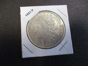 lot 34 image: 1921-P (Philadelphia Mint) Morgan Silver Dollar - Excellent Condition with Cartwheel Effect and Mint Luster