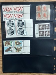 lot 30 image: (13) Different U.S. Stamp Plate Blocks