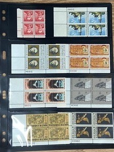 lot 31 image: (16) Different 6-Cent U.S. Stamp Plate Blocks