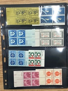lot 33 image: (24) Different 4-Cent U.S. Stamp Plate Blocks