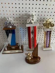 lot 33 image: Lot of Four Vintage Motorcycle Trophies