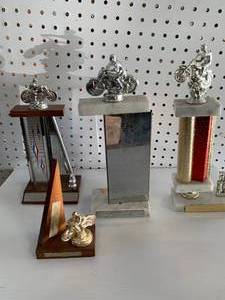lot 34 image: Lot of Four Vintage Motorcycle Trophies