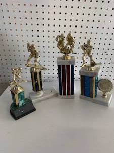 lot 36 image: Lot of Four Vintage Hockey Trophies