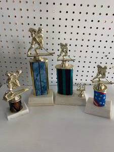 lot 37 image: Lot of Four Vintage Hockey Trophies