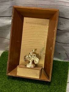 lot 39 image: 1962 Motorcycle Trophy Plaque First Place