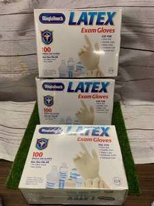 lot 65 image: Three Boxes Latex Exam Gloves