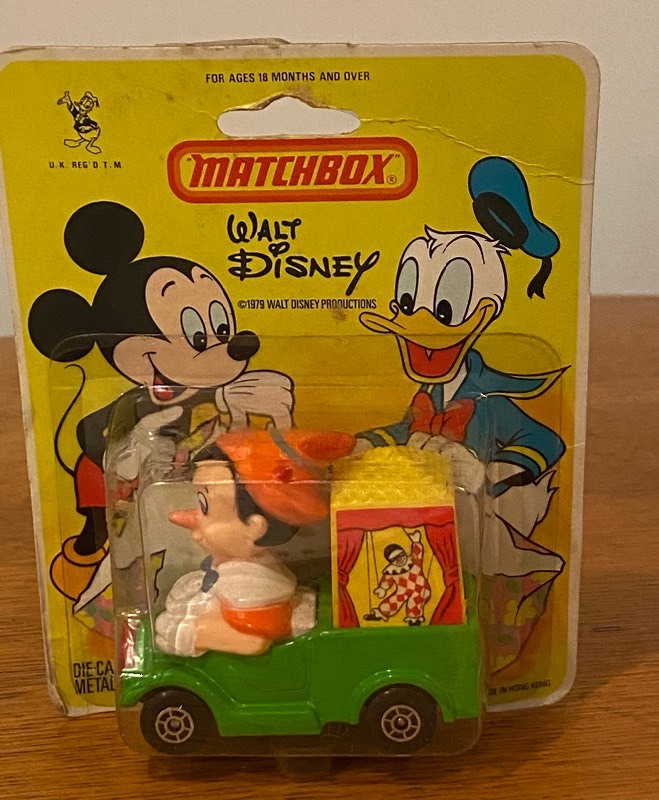 1979 Matchbox Walt Disney Pinocchio Collector Car in Package Happy Household Estate Auction in Hopkins K BID