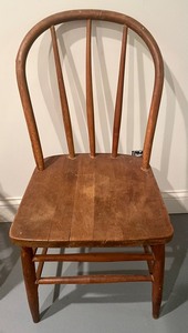lot 31 image: Variety of Seven Vintage Wooden Chairs